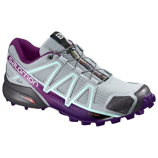 Silver Purple Women's Salomon SPEEDCROSS 4 W Trail Running Shoes | 613-JZNDUM