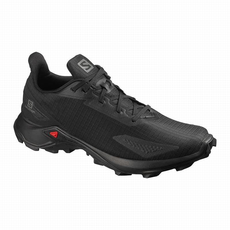 Black Men\'s Salomon ALPHACROSS BLAST Trail Running Shoes | 658-OWKSDI