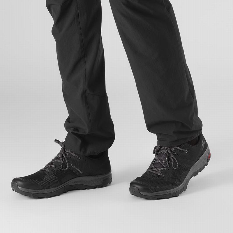 Black Men's Salomon OUTLINE PRISM Hiking Shoes | 780-DIPEGR