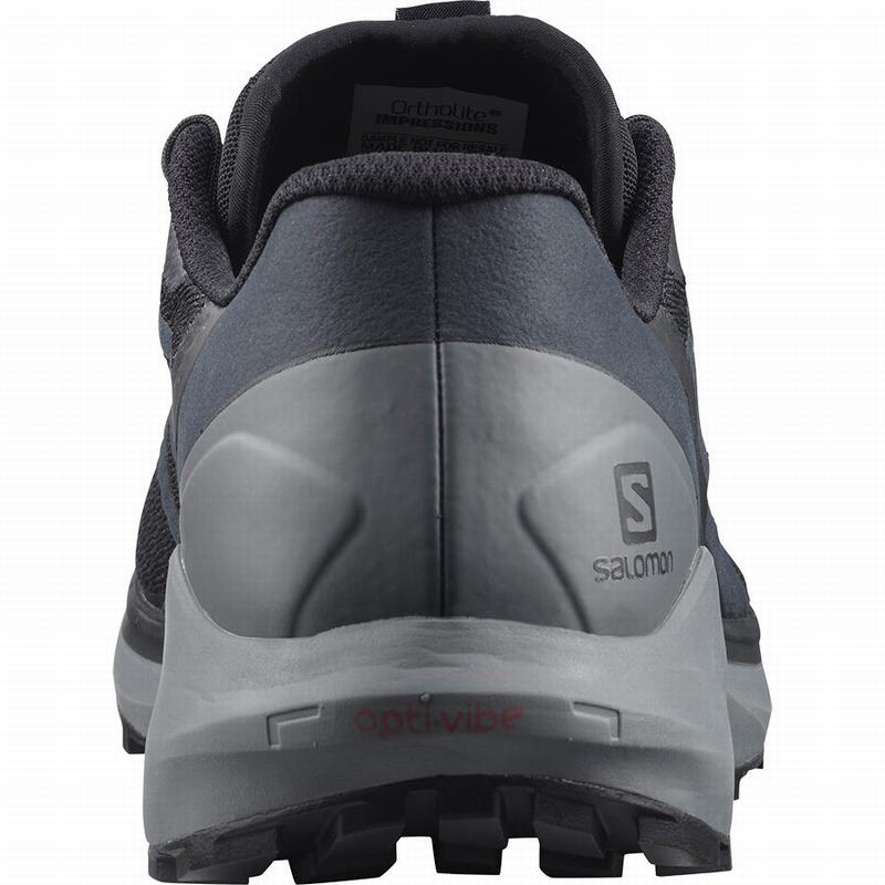 Black Men's Salomon SENSE RIDE 4 Running Shoes | 963-MJFSLZ