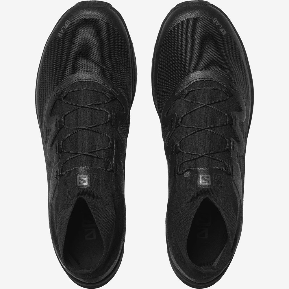 Black Men's Salomon S/LAB CROSS LTD Sneakers | 517-DXYNFW
