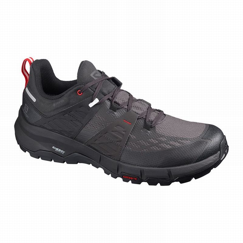 Black / Red Men\'s Salomon ODYSSEY GTX Hiking Shoes | 167-KVMJPN