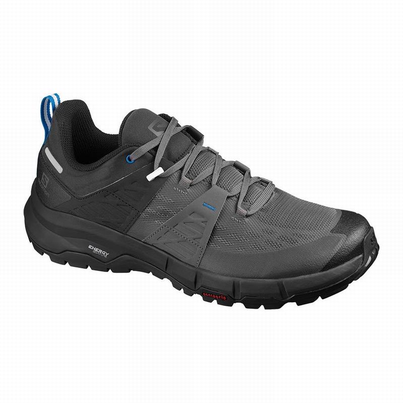 Black / Royal Men\'s Salomon ODYSSEY Hiking Shoes | 605-KZNRSY
