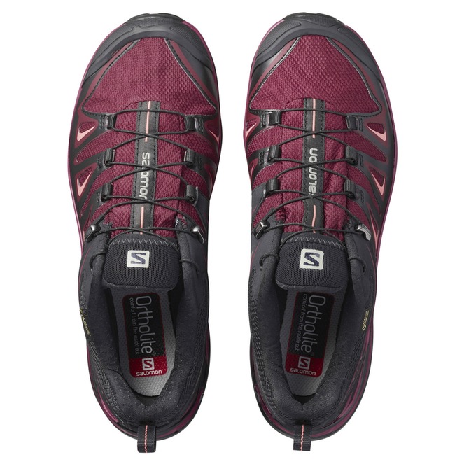 Black Women's Salomon X ULTRA 3 GTX W Hiking Shoes | 395-UEYQHC