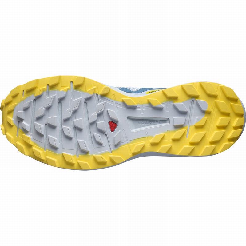 Blue / Lemon Women's Salomon SENSE RIDE 4 Running Shoes | 603-KZWIYX