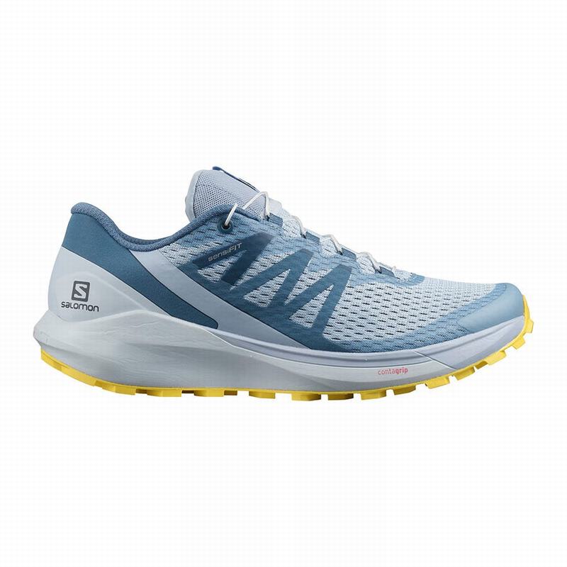 Blue / Lemon Women\'s Salomon SENSE RIDE 4 Running Shoes | 603-KZWIYX