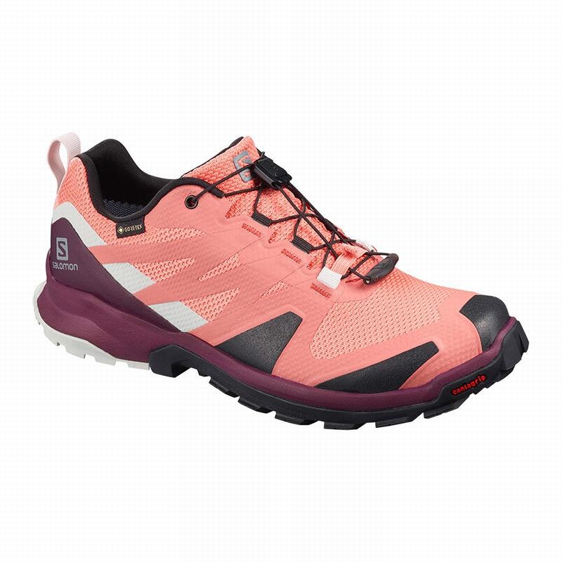 Coral / Black Women\'s Salomon XA ROGG GTX W Trail Running Shoes | 054-SRGFET