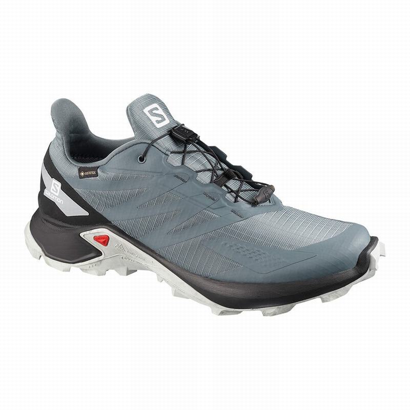 Dark Blue / Black Men\'s Salomon SUPERCROSS BLAST GTX Trail Running Shoes | 249-EMQLOT