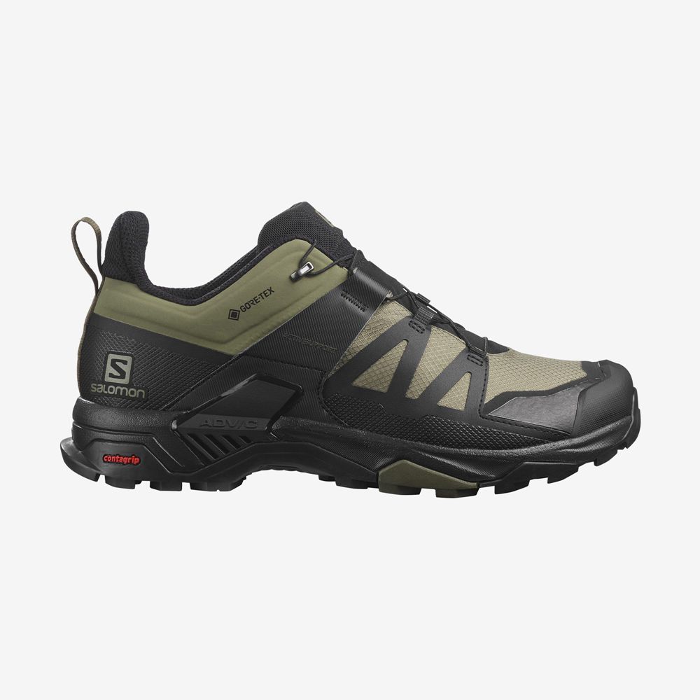 Green Men\'s Salomon X ULTRA 4 WIDE GORE-TEX Hiking Shoes | 510-QBLFUS