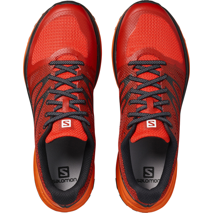 Grey / Yellow Men's Salomon SENSE ESE Trail Running Shoes | 615-VSDKRO