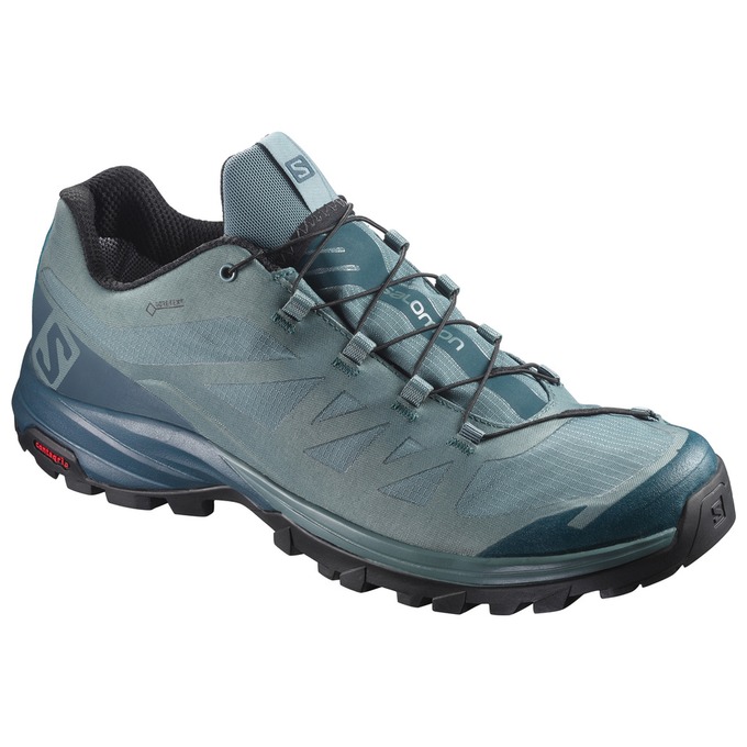 Light Blue Men\'s Salomon OUTPATH GTX Hiking Shoes | 695-UWHSQI
