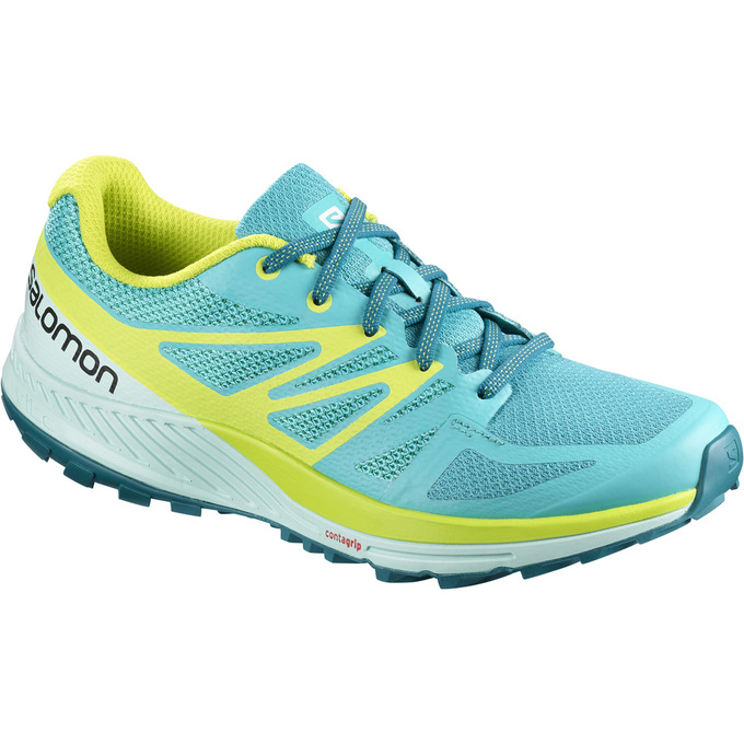 Light Blue Women\'s Salomon SENSE ESE W Trail Running Shoes | 375-VSZBUG