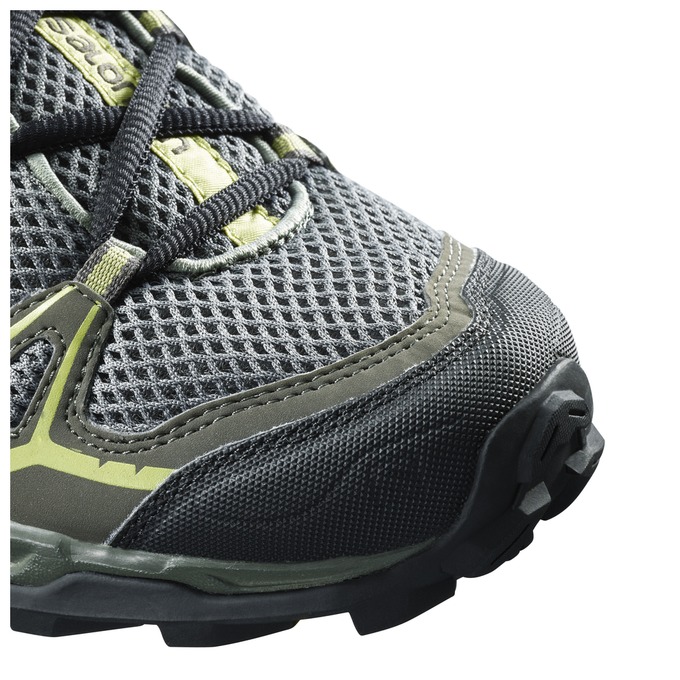 Olive / Black Men's Salomon X ULTRA PRIME Hiking Shoes | 613-NQZHTJ