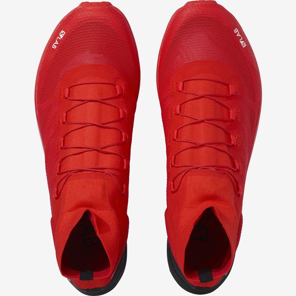Red Men's Salomon S/LAB SENSE 8 SG Trail Running Shoes | 869-OMKBLE