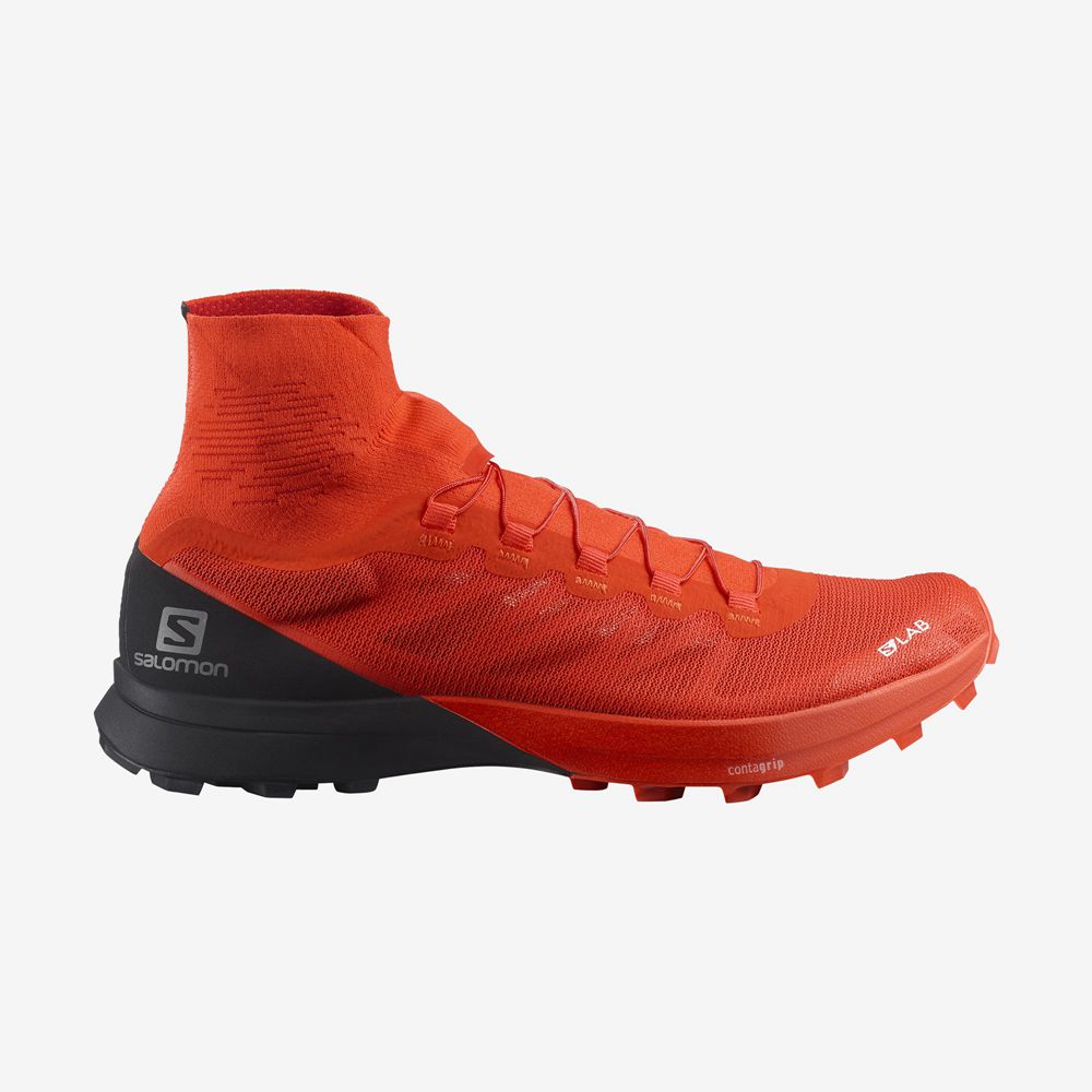 Red Men\'s Salomon S/LAB SENSE 8 SG Trail Running Shoes | 869-OMKBLE
