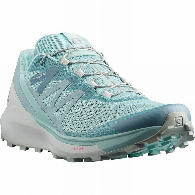 Turquoise Women's Salomon SENSE RIDE 4 Running Shoes | 425-APYTDX