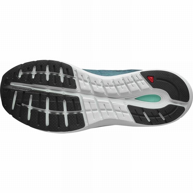 White / Black Men's Salomon SONIC 4 ACCELERATE Running Shoes | 260-ZNYEKP