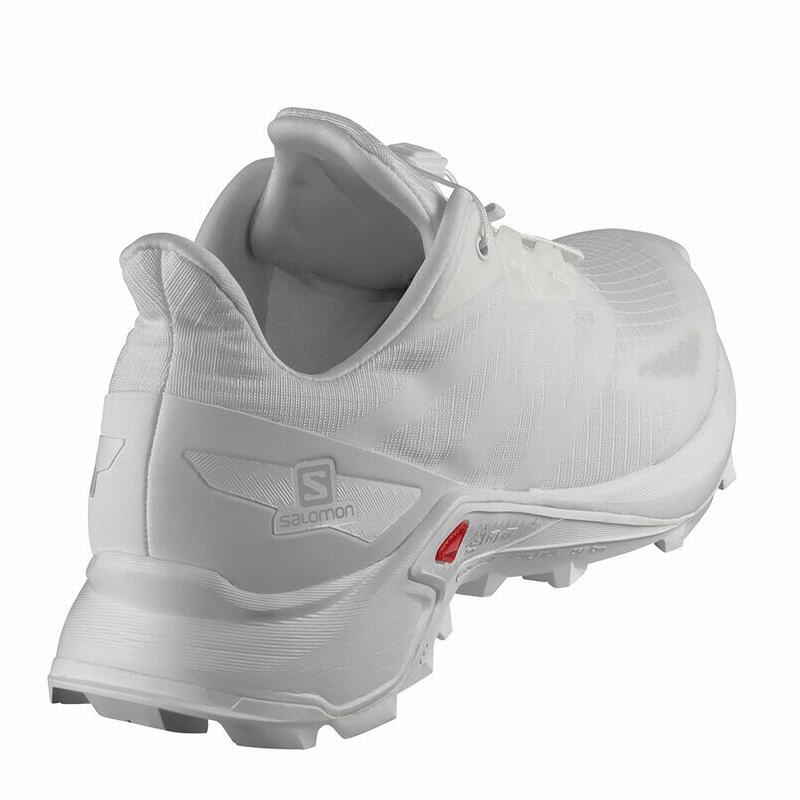 White Men's Salomon SUPERCROSS BLAST Trail Running Shoes | 354-ZSTQLB