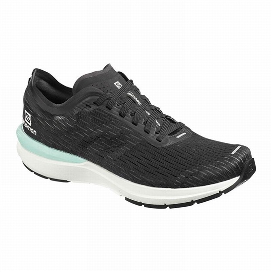 Black / Blue Women's Salomon SONIC 3 ACCELERATE W Running Shoes | 834-JDUFPW