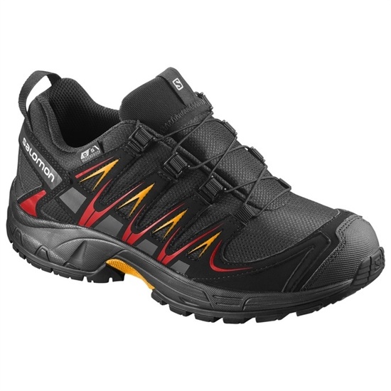 Black Kids' Salomon XA PRO 3D CSWP J Trail Running Shoes | 603-ZWKJBY