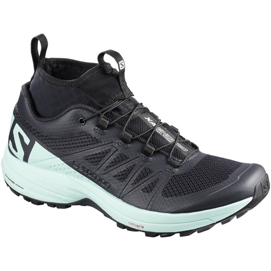Black / Light Blue Women's Salomon XA ENDURO W Trail Running Shoes | 257-EGCVZF