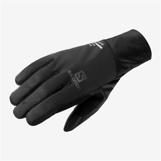 Black Men's Salomon EQUIPE U Gloves | 453-NUPXDV