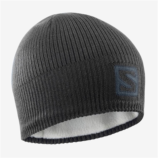 Black Men's Salomon LOGO Hats | 354-AGIEZP