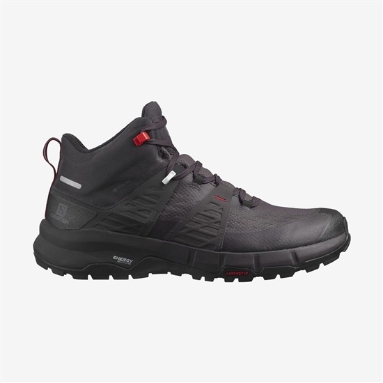 Black Men's Salomon ODYSSEY MID GTX Hiking Boots | 530-HUYFNQ