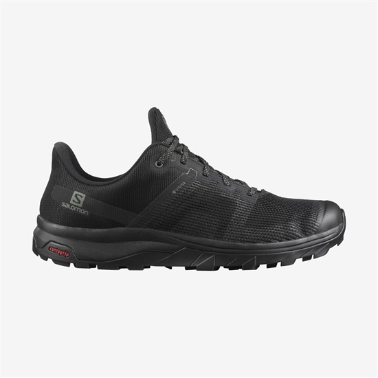 Black Men's Salomon OUTLINE PRISM GTX Hiking Shoes | 697-MARWHV