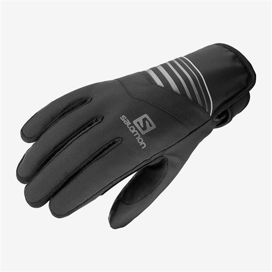 Black Men's Salomon RS WARM U Gloves | 518-SKTJXH