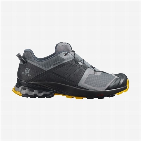 Black Men's Salomon XA WILD GORE-TEX Trail Running Shoes | 497-GYOQHV