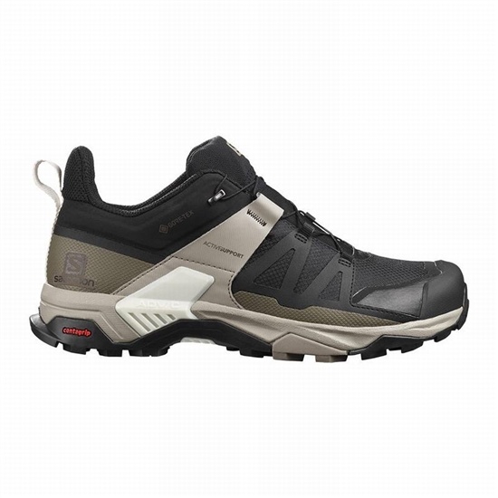 Black Men's Salomon X ULTRA 4 GORE-TEX Hiking Shoes | 391-GYUTRF