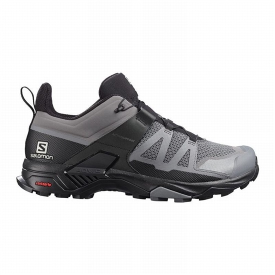 Black Men's Salomon X ULTRA 4 Hiking Shoes | 642-EHQAMP