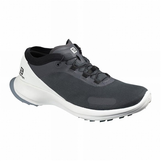 Black / White Men's Salomon SENSE FEEL Trail Running Shoes | 172-RIXSCL