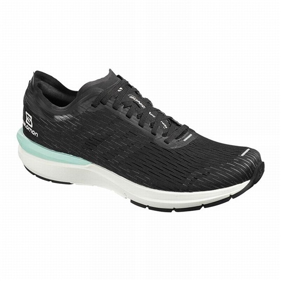 Black / White Men's Salomon SONIC 3 ACCELERATE Running Shoes | 643-WNRYIX