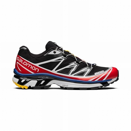 Black / White Men's Salomon XT-6 RACING Trail Running Shoes | 362-ZHKRAB