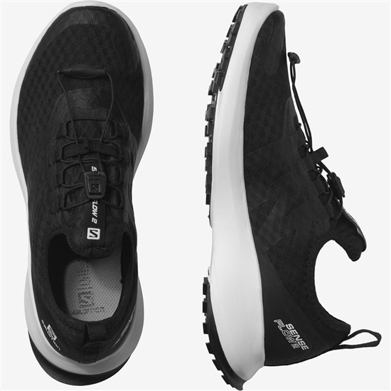 Black / White Women's Salomon SENSE FLOW 2 Trail Running Shoes | 147-KMCZYO