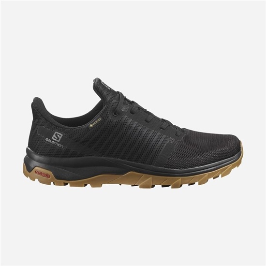 Black Women's Salomon OUTBOUND PRISM GORE-TEX Hiking Shoes | 690-SNPEAU
