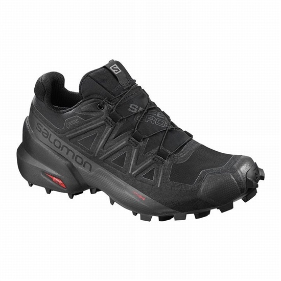 Black Women's Salomon SPEEDCROSS 5 GORE-TEX Trail Running Shoes | 406-QJHAZV