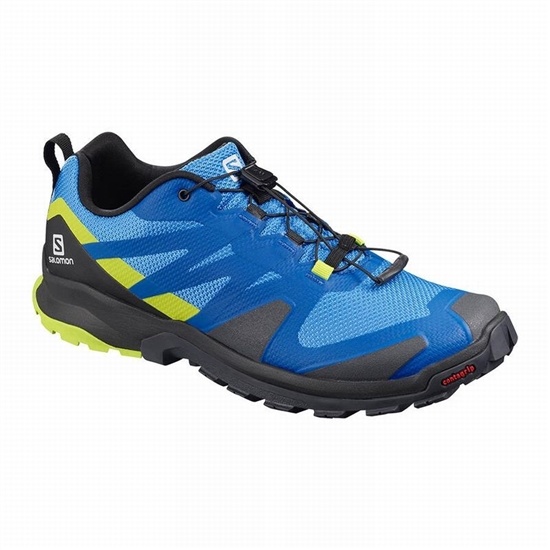 Blue / Black Men's Salomon XA ROGG Trail Running Shoes | 634-YEWZPF