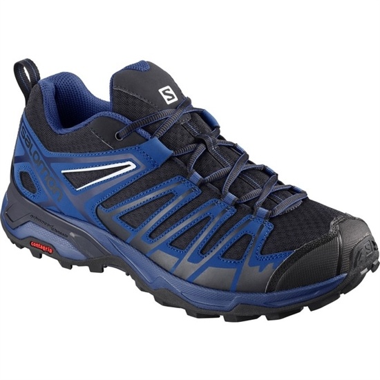 Blue / Black Men's Salomon X ULTRA 3 PRIME Hiking Shoes | 625-TLPOGJ
