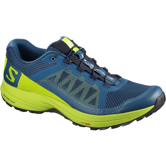 Blue / Green Men's Salomon XA ELEVATE Trail Running Shoes | 468-WUCDMN