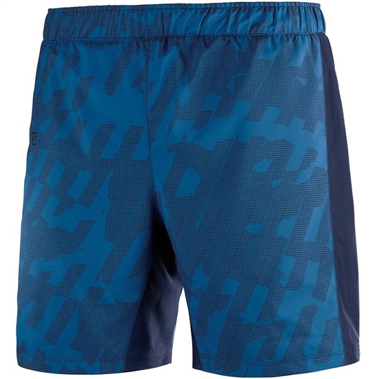 Blue Men's Salomon AGILE 2IN 1 M Shorts | 215-DWXVCQ