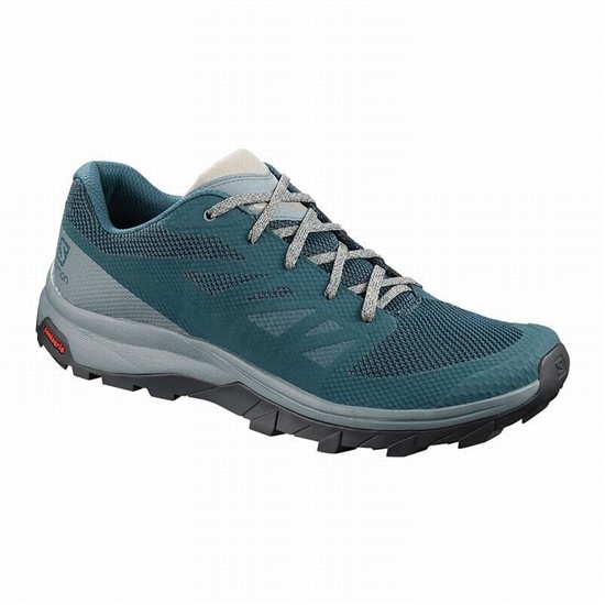 Blue Men's Salomon OUTLINE Hiking Shoes | 625-RMJFXC