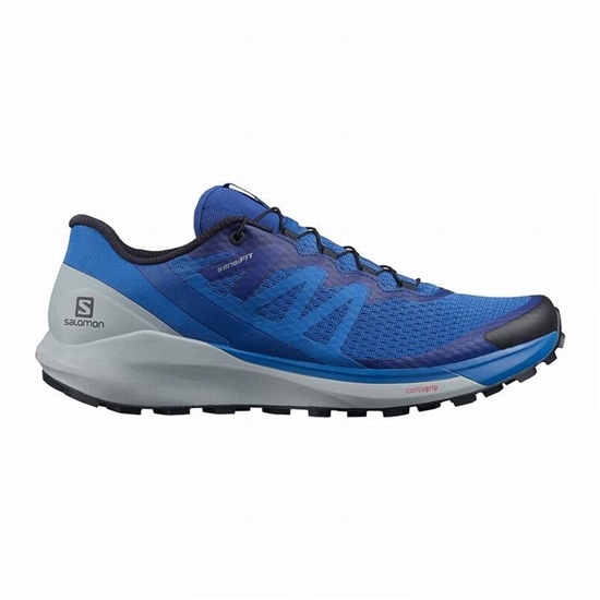 Blue Men's Salomon SENSE RIDE 4 Running Shoes | 984-ZIMPSW