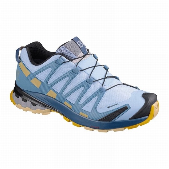Blue Women's Salomon XA PRO 3D V8 GORE-TEX Trail Running Shoes | 461-BMOXSQ