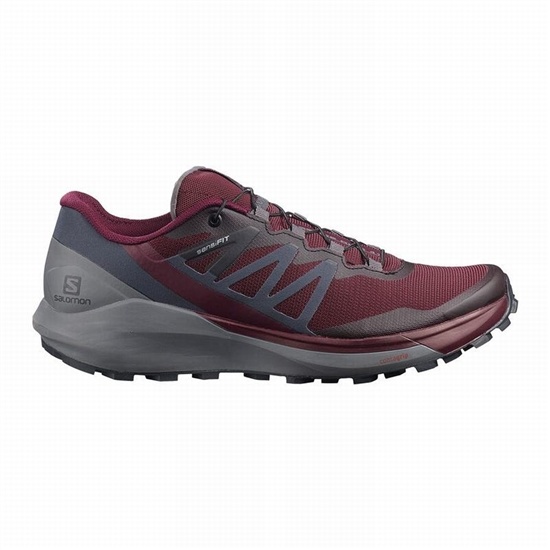 Burgundy Women's Salomon SENSE RIDE 4 Trail Running Shoes | 768-TCDMUY