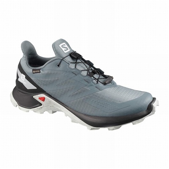 Dark Blue / Black Men's Salomon SUPERCROSS BLAST GTX Trail Running Shoes | 249-EMQLOT