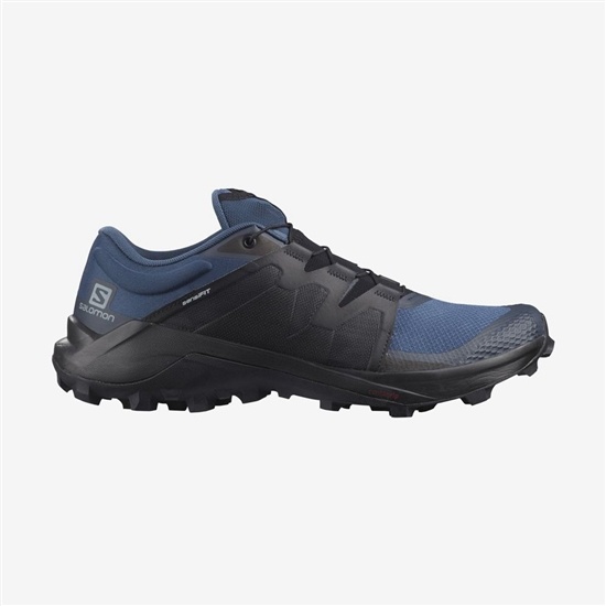 Dark Denim / Black / Navy Men's Salomon WILDCROSS Trail Running Shoes | 586-UCINAE