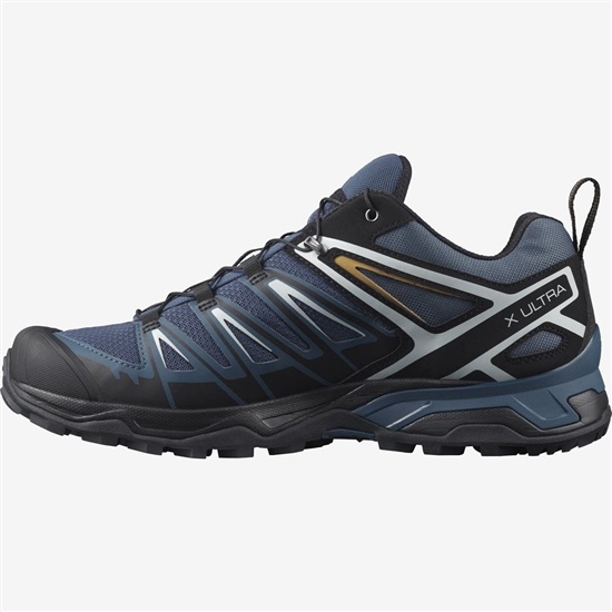 Dark Denim Men's Salomon X ULTRA 3 Hiking Shoes | 128-VCQMLK